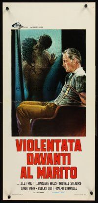 4e589 CHAIN GANG WOMEN Italian locandina '73 Michael Stearns, art of bound man forced to watch!
