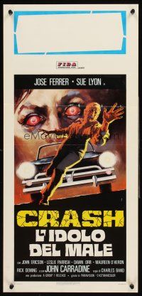 4e596 CRASH Italian locandina '77 Charles Band, an occult object, a mass of twisted metal!