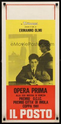 4e674 JOB Italian locandina '61 Ermanno Olmi's Il posto, early neorealism with unknown actors!