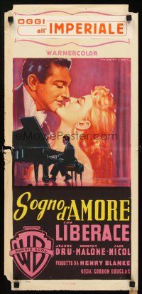 4e759 SINCERELY YOURS Italian locandina '55 Dorothy Malone swoons over famous pianist Liberace!
