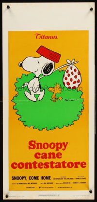 4e763 SNOOPY COME HOME Italian locandina '72 Peanuts, great Schulz art of Snoopy & Woodstock!