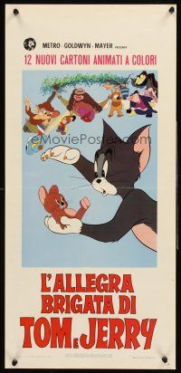 4e777 TOM & JERRY Italian locandina '72 great Hanna-Barbera cat & mouse cartoon image!