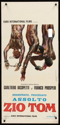 4e796 WHITE DEVIL: BLACK HELL Italian locandina '71 Jacopetti & Prosperi's Addio Zio Tom, wild art!