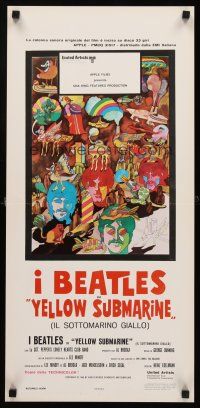 4e798 YELLOW SUBMARINE Italian locandina R70s wonderful different psychedelic art of Beatles!