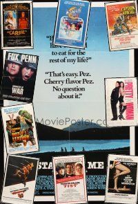 4f004 LOT OF 64 FOLDED ONE-SHEETS '70 - '90 Cherry Pez Stand By Me, Chrome & Hot Leather, Carrie!