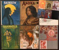 4f014 LOT OF 11 NATIVE AMERICAN INDIAN SHEET MUSIC '20s cool artwork for love songs & more!