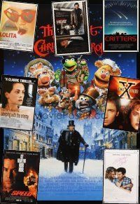 4f049 LOT OF 26 UNFOLDED & FORMERLY FOLDED ONE-SHEETS '70-'94 Muppet Christmas Carol,Critters & more