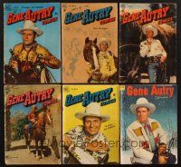 4f017 LOT OF 6 GENE AUTRY COMIC BOOKS '48 - '54 wonderful images of the great cowboy star!