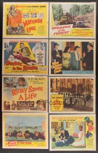 4f009 LOT OF 98 TITLE CARDS AND LOBBY CARDS '49 - '63 Macumba Love, Rusty Saves a Life & more!