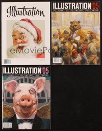 4f034 LOT OF 3 ILLUSTRATION MAGAZINES '05 - 08 contains many images of original artwork!