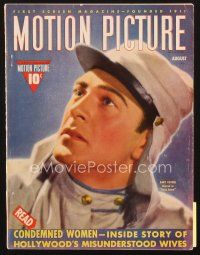 4f103 MOTION PICTURE magazine August 1930 portrait of Gary Cooper starring in Beau Geste!