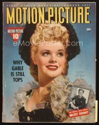 4f110 MOTION PICTURE magazine July 1940 portrait of pretty Alice Faye starring in Lillian Russell!
