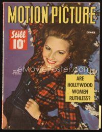 4f112 MOTION PICTURE magazine October 1942 smiling portrait of Janet Blair from My Sister Eileen!
