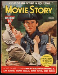 4f101 MOVIE STORY magazine December 1939 Claudette Colbert & Henry Fonda in Drums Along the Mohawk