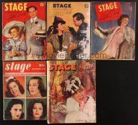 4f026 LOT OF 5 STAGE MAGAZINES '39 - '40 Laurence Olivier & Mary Martin!
