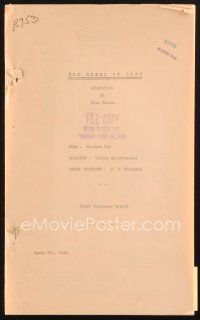 4f167 WHEEL OF LIFE first temporary script March 8, 1929, screenplay by Julian Johnson!