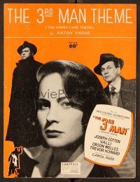 4f199 THIRD MAN sheet music '49 Orson Welles, Cotten & Valli, classic film noir, Harry Lime Theme!