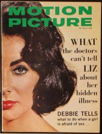 4f031 LOT OF 8 MOTION PICTURE MAGAZINES '59-60 Liz Taylor, Doris Day, Debbie Reynolds & more!