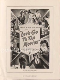 4f239 LET'S GO TO THE MOVIES pressbook '49 Oscar promotes filmgoing, includes Jazz Singer & Chaplin!