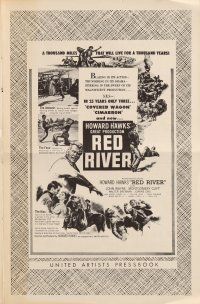 4f260 RED RIVER pressbook R50s John Wayne, Montgomery Clift, directed by Howard Hawks!