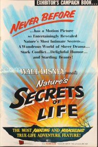 4f270 SECRETS OF LIFE pressbook '56 Disney's most amazing & miraculous True Life Adventure feature!