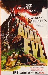 4f276 SIN OF ADAM & EVE pressbook '72 El Pecado de Adan y Eva, Mexican Bible sex!