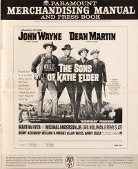 4f277 SONS OF KATIE ELDER pressbook '65 Martha Hyer, John Wayne, Dean Martin & more!