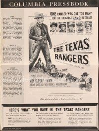 4f283 TEXAS RANGERS pressbook '51 art of cowboy lawman George Montgomery, Gale Storm!