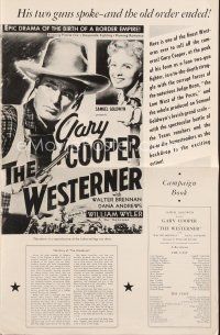 4f299 WESTERNER pressbook R54 Gary Cooper, epic drama of the birth of a border empire!