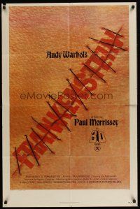 4g046 ANDY WARHOL'S FRANKENSTEIN 3-D 1sh '74 Joe Dallessandro, directed by Paul Morrissey!