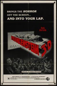 4g047 ANDY WARHOL'S FRANKENSTEIN 3-D 1sh R80s Joe Dallessandro, directed by Paul Morrissey!