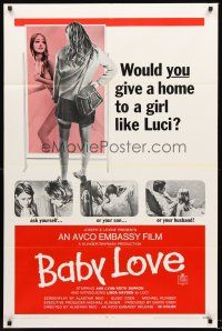 4g062 BABY LOVE 1sh '69 would you give a home to a girl like Luci, a BAD girl!
