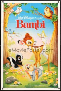 4g067 BAMBI 1sh R88 Walt Disney cartoon deer classic, great art with Thumper & Flower!