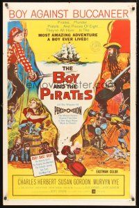4g130 BOY & THE PIRATES 1sh '60 Charles Herbert, the most amazing adventure a boy ever lived!