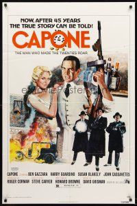 4g150 CAPONE 1sh '75 art of gangster legend Ben Gazzara by John Solie!