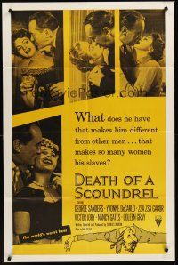 4g213 DEATH OF A SCOUNDREL military 1sh '56 sexy Zsa Zsa Gabor, George Sanders, Yvonne De Carlo!