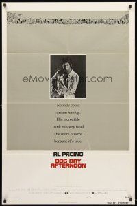 4g234 DOG DAY AFTERNOON style B 1sh '75 Al Pacino, Sidney Lumet bank robbery crime classic!