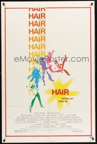 4g393 HAIR 1sh '79 Milos Forman, Treat Williams, musical, let the sun shine in!
