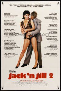 4g487 JACK 'N JILL 2 1sh '84 Samantha Fox & Jack Wrangler are looking for action and finding it!