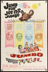 4g506 JUMBO 1sh '62 Doris Day, Jimmy Durante, Stephen Boyd, Martha Raye circus elephant!