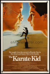 4g513 KARATE KID 1sh '84 Pat Morita, Ralph Macchio, teen martial arts classic!