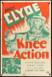 4g523 KNEE ACTION 1sh '36 Charles Lamont, wacky art of Andy Clyde w/horseshoe!