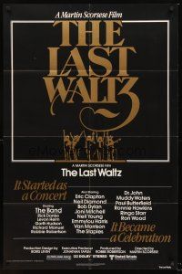 4g536 LAST WALTZ 1sh '78 Martin Scorsese, it started as a rock concert & became a celebration!