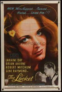4g566 LOCKET style A 1sh '46 great close-up artwork of Laraine Day, Brian Aherne!