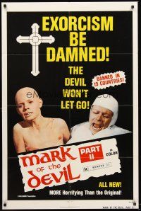 4g604 MARK OF THE DEVIL 2 1sh '74 banned in 19 countries, more horrifying than the original!