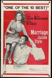 4g605 MARRIAGE ITALIAN STYLE 1sh '65 de Sica's Matrimonio all'Italiana, Loren, Mastroianni
