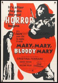 4g608 MARY MARY BLOODY MARY 1sh R80s gruesome different art of woman w/knife!
