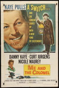 4g613 ME & THE COLONEL 1sh '58 Danny Kaye in a dual role, Curt Jurgens, Nicole Maurey