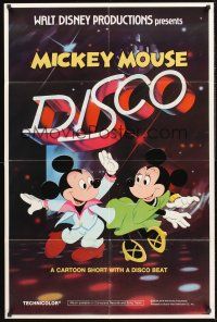 4g618 MICKEY MOUSE DISCO 1sh '80 Disney cartoon short with a disco beat!