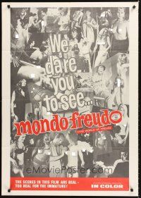 4g631 MONDO FREUDO 1sh '68 psychiatric sex, many topless women, too real for the immature!